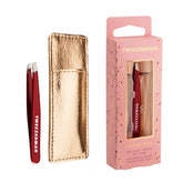 Vintage Rose Mini Slant Tweezer with Case