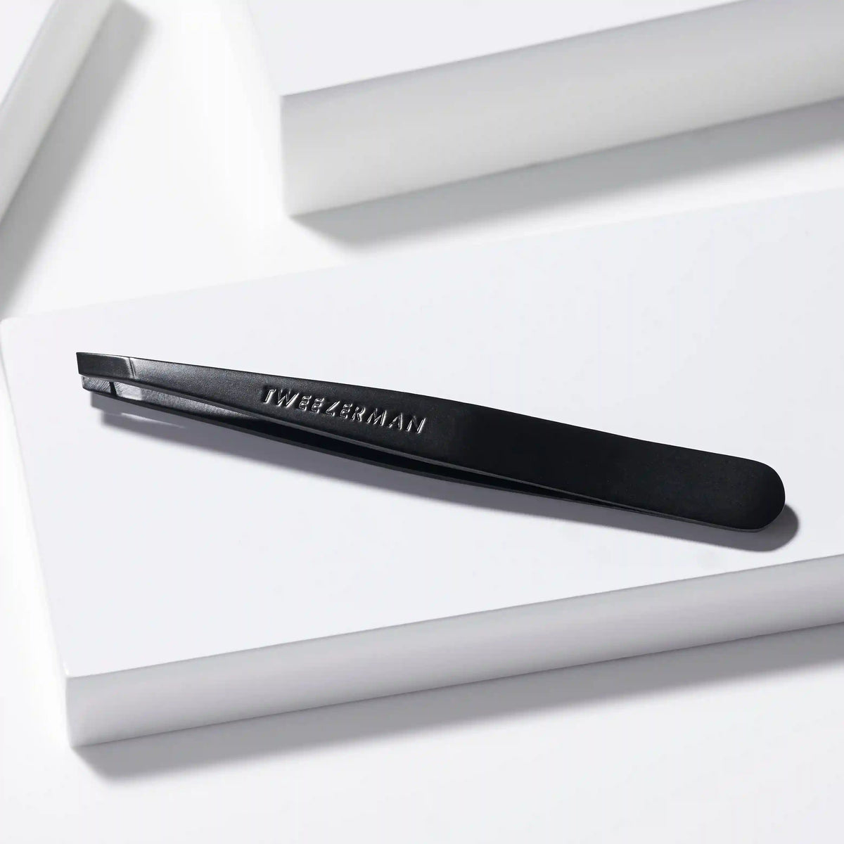 Black Matte Slant Tweezer