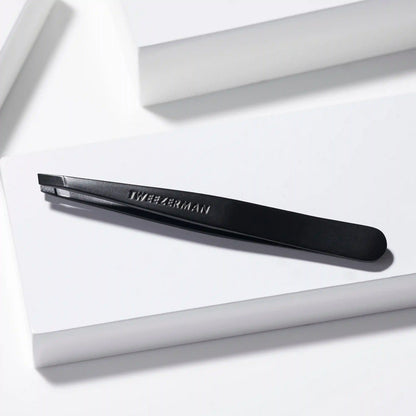 Black Matte Slant Tweezer