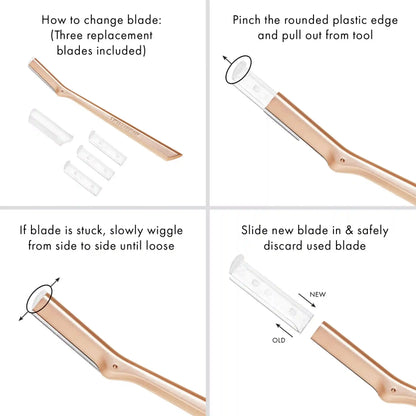 Rose Gold Facial Razor