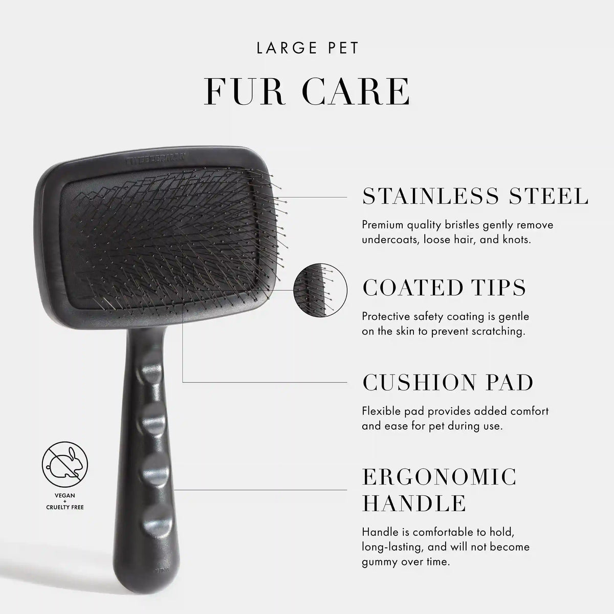Large Coated Tip Slicker Brush