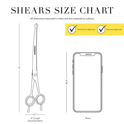 Curved Grooming Shears 9"