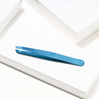 Blue Slant Tweezer