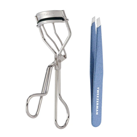 Granite Sky Slant Tweezer and Classic Lash Curler