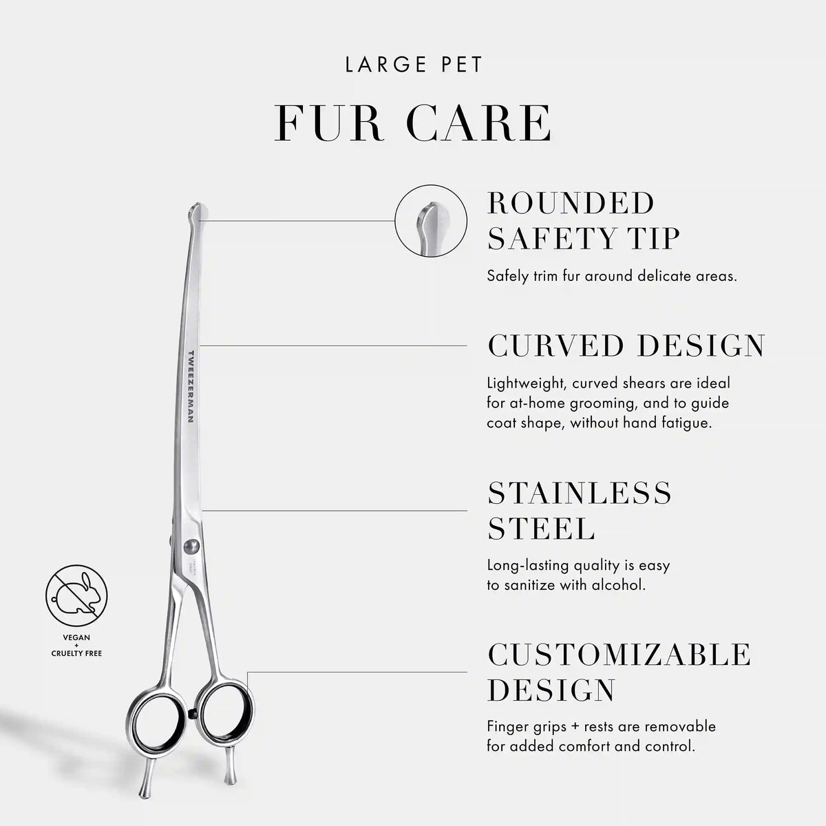 Curved Grooming Shears 9"