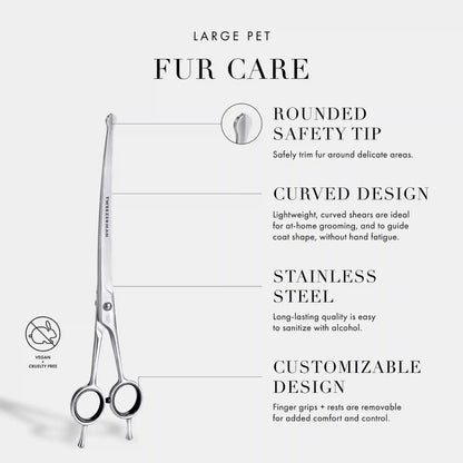 Curved Grooming Shears 9"