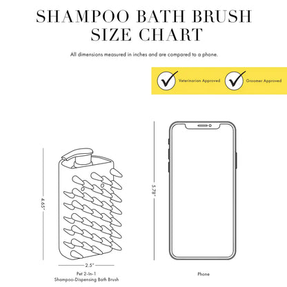 Pet 2-In-1 Shampoo-Dispensing Bath Brush