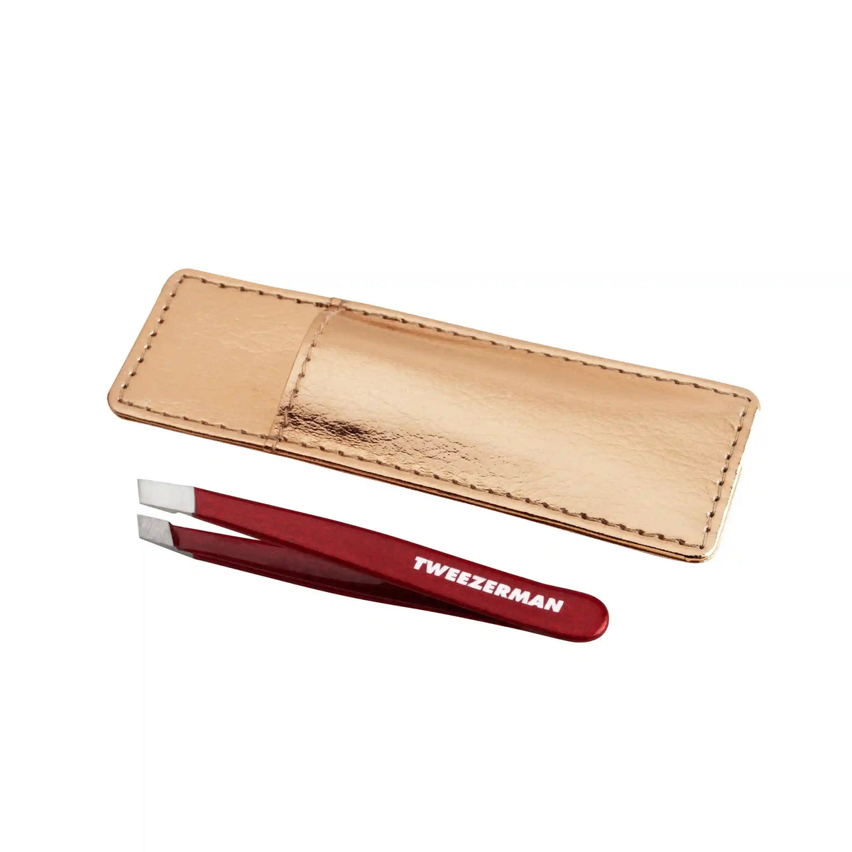 Vintage Rose Mini Slant Tweezer with Case