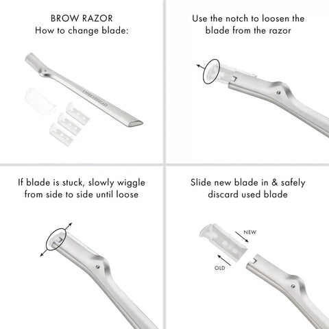 Brow Razor and Mini Tweezer Set