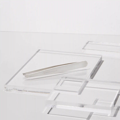 Platinum Silver Slant Tweezer