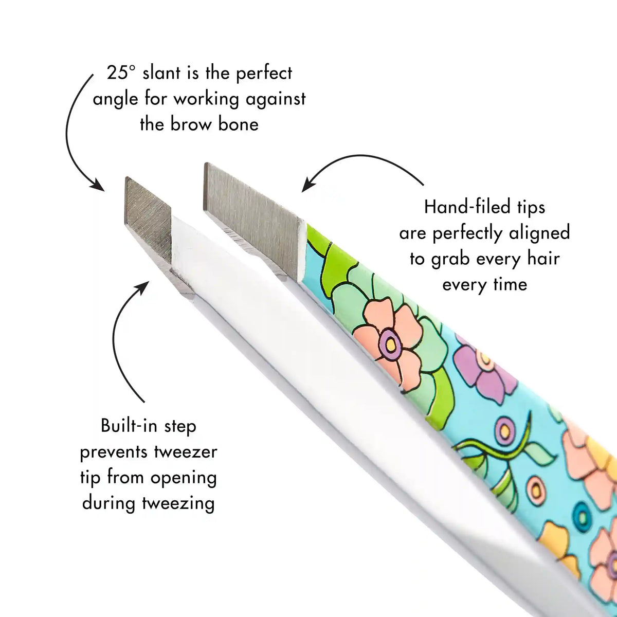 Vintage Floral Mini Slant Tweezer