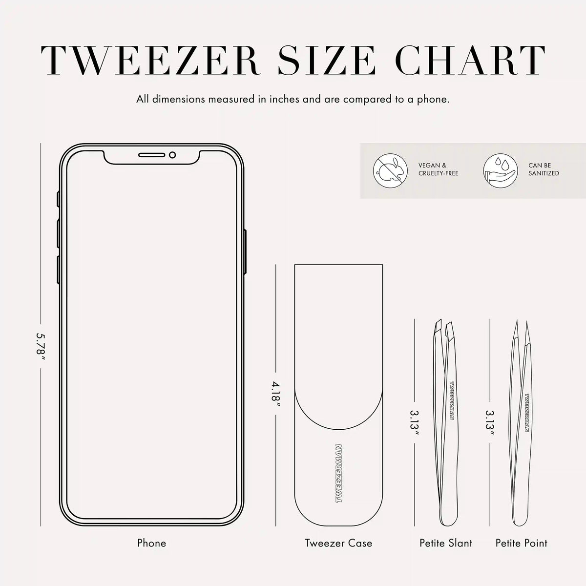 Petite Tweeze Set With Black Case