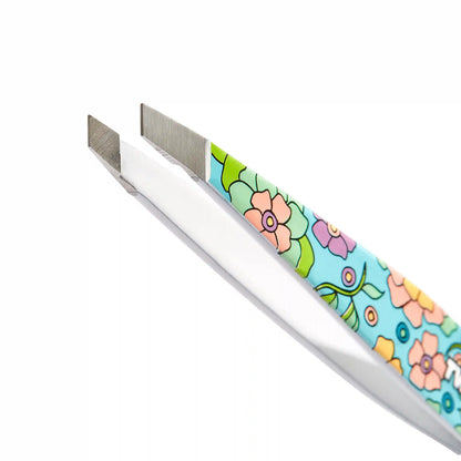 Vintage Floral Mini Slant Tweezer